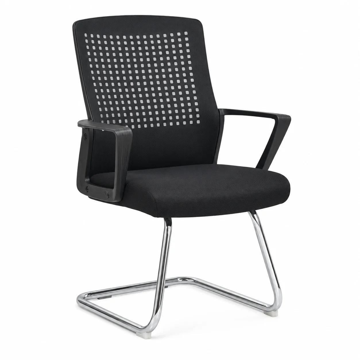 Modern Visitor Office Chair - Black