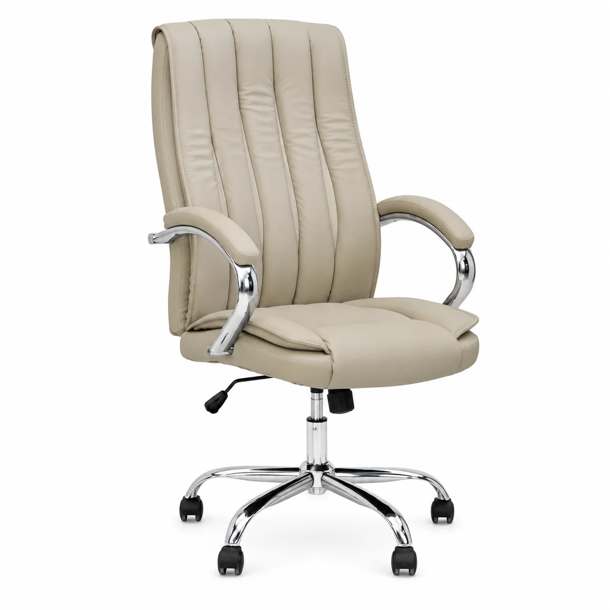 Luxury Executive Leather Office Chair - Beige