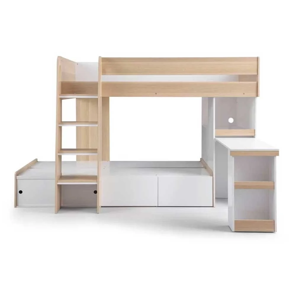 Multifunctional Loft Bed with Study Desk & Storage