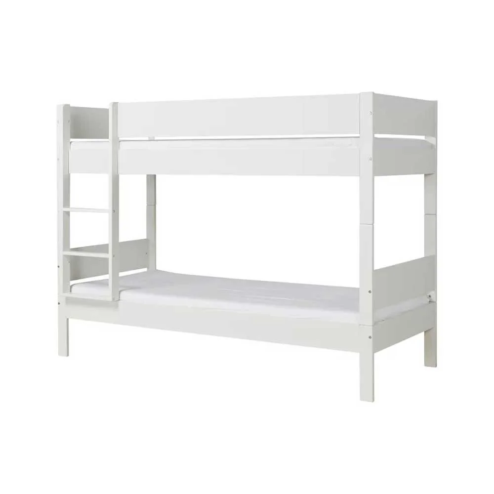 Classic White Wooden Bunk Bed