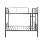 Heavy-Duty Steel Bunk Bed with Integrated Ladder