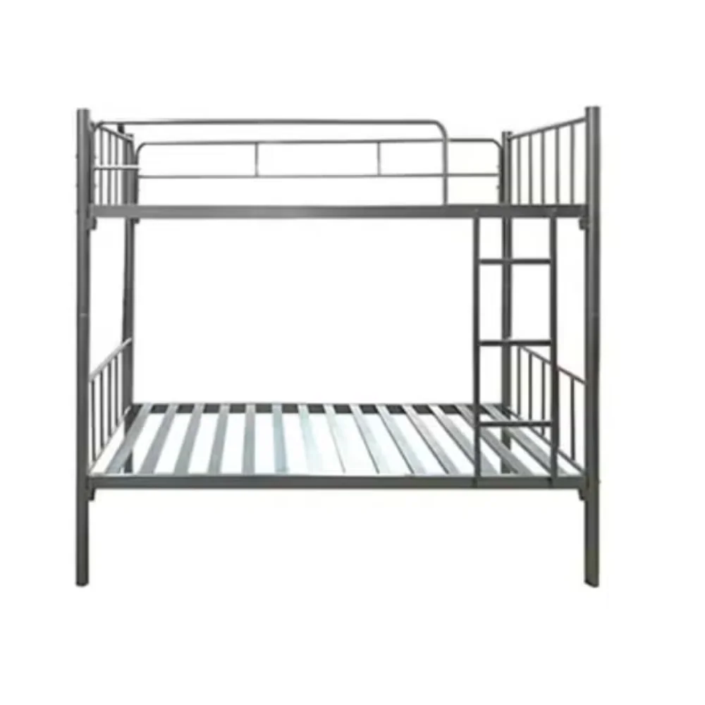 Heavy-Duty Steel Bunk Bed with Integrated Ladder