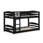 Modern Wooden Bunk Bed with Built-in Ladder